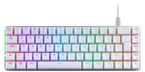 Teclado Gamer ASUS Falchion Ace LED RGB 65%, Teclado Mecánico, ROG NX Red, Alámbrico, USB, Blanco, Español