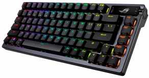 Teclado Gamer ASUS ROG Azoth LED RGB 75%, Teclado Mecánico, ROG NX Brown, Alámbrico, USB/Bluetooth, Negro, Inglés