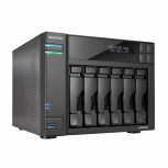 Asustor LOCKERSTOR 6 Gen2 NAS de 6 Bahías, 132TB, Intel Celeron N5105 2GHz, USB 3.2, Negro ― No Incluye Discos Duros