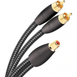 AudioQuest Cable RCA Hembra - 2x RCA Macho, 5 Metros, Negro