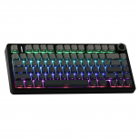 Teclado Gamer Aula F75 LED RGB 75%, Teclado Mecánico, Linear, Inalámbrico, USB/Bluetooth, Negro, Español