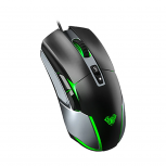 Mouse Gamer Ergonómico Aula Wind F816, Alámbrico, Óptico, 12.800DPI, USB-A, Multicolor