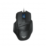 Mouse Gamer Ergonómico Aula Mountain S12, Alámbrico, Óptico, 3.200DPI, USB-A, Negro