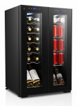 Avera Enfriador de Vinos ED01, con 2 Zonas de Temperatura, 11 Estantes, 12 Botellas, 127V, Negro