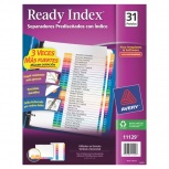 Avery Separadores Prediseñados con Índice 11129, 31 Divisiones, Tamaño Carta, Varios Colores