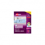 Avery Etiqueta Transparente 5662, 700 Etiquetas de 1-1/3" x 4", Blanco, Rectangular