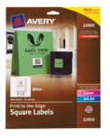 Avery 300 Etiquetas Cuadradas Imprimibles de 5.08 x 5.08cm