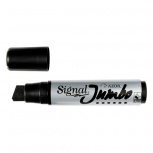 Azor Marcador Permanente Signal Jumbo, Punto Extra Grueso, Negro, 4 Piezas