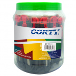 Azor Cutter de Plástico Chico, 50 Piezas, Negro/Rojo