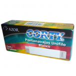 Azor Porta Navajas Unifilo Corty, Acero, 12 Piezas