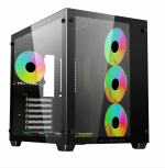 Gabinete Balam Rush Tank Pro GM930 Legend Series con Ventana RGB, Midi-Tower, Micro-ATX/Mini-ITX, USB 3.0/2.0, sin Fuente, 4 Ventiladores ARGB Instalados, Negro