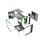 Gabinete Balam Rush Tank Pro Evo GM955, Mini-Tower, Micro-ATX/Mini-ITX, USB 2.0/3.0, sin Fuente, 3 Ventiladores Instalados, Negro - Imagen adicional 1