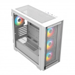 Gabinete Balam Rush Carbono Twin Mate 8000, Midi-Tower, Micro-ATX/Mini-ITX, USB 2.0/3.0, sin Fuente, 4 Ventiladores Instalados, Blanco - Imagen adicional 1