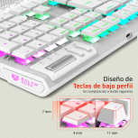 Teclado Gamer Balam Rush Dominate Expert GK979I LED RGB, Teclado Mecánico, Outemu Red, Inalámbrico, RF Inalámbrico/Bluetooth, Blanco, Español image