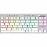 Teclado Gamer Balam Rush Dominate Expert GK959 LED RGB TKL, Teclado Mecánico, Switch Brown, Inalámbrico, RF Inalámbrico/Bluetooth, Blanco, Español