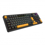 Teclado Gamer Balam Rush Defeat Level GK3 LED RGB 90%, Teclado Mecánico, KTT Cream Yellow Pro, Inalámbrico, USB/RF Inalámbrico/Bluetooth, Multicolor, Español