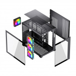 Gabinete Balam Rush Tank Core Ultra GM925, Midi-Tower, ATX/Micro-ATX/Mini-ITX, USB 2.0/3.0, sin Fuente, 4 Ventiladores Instalados, Negro - Imagen adicional 8