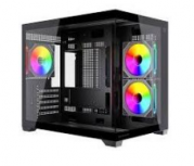 Gabinete Balam Rush Tank Core Pro GI925, Mini-Tower, Micro-ATX/Mini-ITX, USB 2.0/3.0, sin Fuente, 3 Ventiladores Instalados, Negro