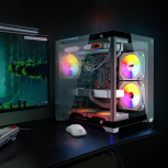 Gabinete Balam Rush Tank Glow Max 3900, Mini-Tower, Micro-ATX/Mini-ITX, USB 2.0/3.0, sin Fuente, 3 Ventiladores Instalados, Negro - Imagen adicional 1