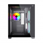 Gabinete Balam Rush Tank Glow Max 3900, Mini-Tower, Micro-ATX/Mini-ITX, USB 2.0/3.0, sin Fuente, 3 Ventiladores Instalados, Negro - Imagen adicional 2