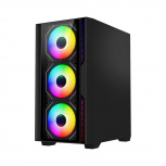 Gabinete Balam Rush Nitrox Edge Pro Crystal 4900C, Mini-Tower, Micro-ATX/Mini-ITX, USB 2.0/3.0, sin Fuente, 4 Ventiladores Instalados, Negro - Imagen adicional 2