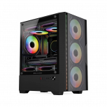 Gabinete Balam Rush Nitrox Edge Pro Aircool 4900C, Mini-Tower, Micro-ATX/Mini-ITX, USB 2.0/3.0, sin Fuente, 4 Ventiladores Instalados, Negro