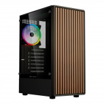 Gabinete Balam Rush Dragonfly Wood GM580CB, Midi-Tower, ATX/Micro-ATX/Mini-ITX, USB 2.0, sin Fuente, 4 Ventiladores Instalados, Negro - Imagen adicional 1