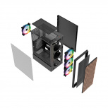 Gabinete Balam Rush Dragonfly Wood GM580CB, Midi-Tower, ATX/Micro-ATX/Mini-ITX, USB 2.0, sin Fuente, 4 Ventiladores Instalados, Negro - Imagen adicional 10