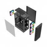 Gabinete Balam Rush DRAGONFLY VENTRA, Midi-Tower, ATX/Micro-ATX/Mini-ITX, USB 2.0/3.0, sin Fuente, 4 Ventiladores Instalados, Negro - Imagen adicional 8