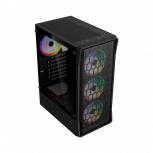 Gabinete Balam Rush BR-943963, Midi-Tower, ATX/Micro-ATX/Mini-ITX, USB 2.0/3.0, sin Fuente, 4 Ventiladores Instalados, Negro - Imagen adicional 2