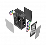 Gabinete Balam Rush BR-943963, Midi-Tower, ATX/Micro-ATX/Mini-ITX, USB 2.0/3.0, sin Fuente, 4 Ventiladores Instalados, Negro - Imagen adicional 8