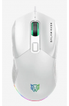 Mouse Balam Rush Raptor Plus MG2, Alámbrico, Laser, 7.200DPI, USB-A, Blanco