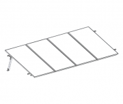 Epcom Sistema de Montaje Solar para Techo Plano KITBASEL1X4, 4 Módulos, Aluminio