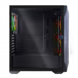 Gabinete Batauro Pegaso, Midi-Tower, ATX/EATX/Micro-ATX/Mini-ITX, USB 2.0/3.0, sin Fuente, 4 Ventiladores Instalados, Negro - Imagen adicional 1