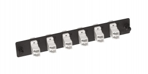 Belden Panel de 6 Adaptadores de Fibra Óptica LC Dúplex, Negro