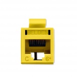 Belden Jack de Red Cat6a, RJ-45, Amarillo