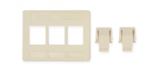 Belden Placa de Pared KeyConnect de 3 Puertos, Blanco