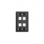 Belden Placa para Pared AX104163, 4 Puertos, 1 Pieza, Negro