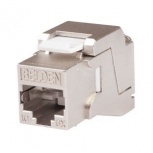 Belden Jack de Red Cat6+ Blindado, RJ-45, Plata