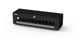 Belden Panel de 12 Adaptadores de Fibra Óptica, Negro