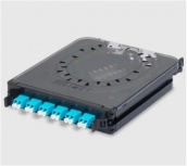 Belden Módulo de 3 Adaptadores de Fibra Óptica SC Dúplex, Multimodo, OM3, Aqua/Negro