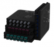 Belden Panel de Parcheo Fibra OM3 LC Dúplex, 6 Adaptadores, Negro