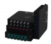 Belden Panel de Parcheo para Fibra Óptica 6 Puertos, OM4 SC, Negro