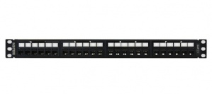 Belden Panel de Parcheo Cat6+, 24 Puertos RJ-45, 1U, Negro