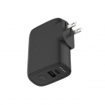 Belkin Cargador de Pared Hibrido Hybrid Wall Charger 25W + Power Bank 5K, 25W, 1x USB-A/1x USB-C, 5000mAh, Negro