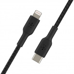Belkin Cable de Carga Certificado MFi BOOST↑CHARGE USB C Macho - Lightning Macho, 1 Metro, Negro, para iPad/iPhone/iPod