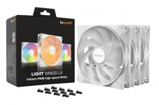 Ventilador be quiet! LIGHT WINGS LX, 3x 140mm, 1800RPM, RGB, Blanco image