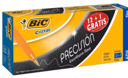 Bic Bolígrafo F-290, Punto Fino 0.8mm, Azul, 12 Piezas