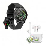 Binden Smartwatch ERA One, Touch, Bluetooth, Android/iOS, Negro - Incluye Audífonos Dark Booster