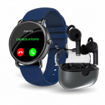 Binden Smartwatch ERA One, Touch, Bluetooth 5.0, Android/iOS, Azul - Incluye Audífonos One Pods Negro